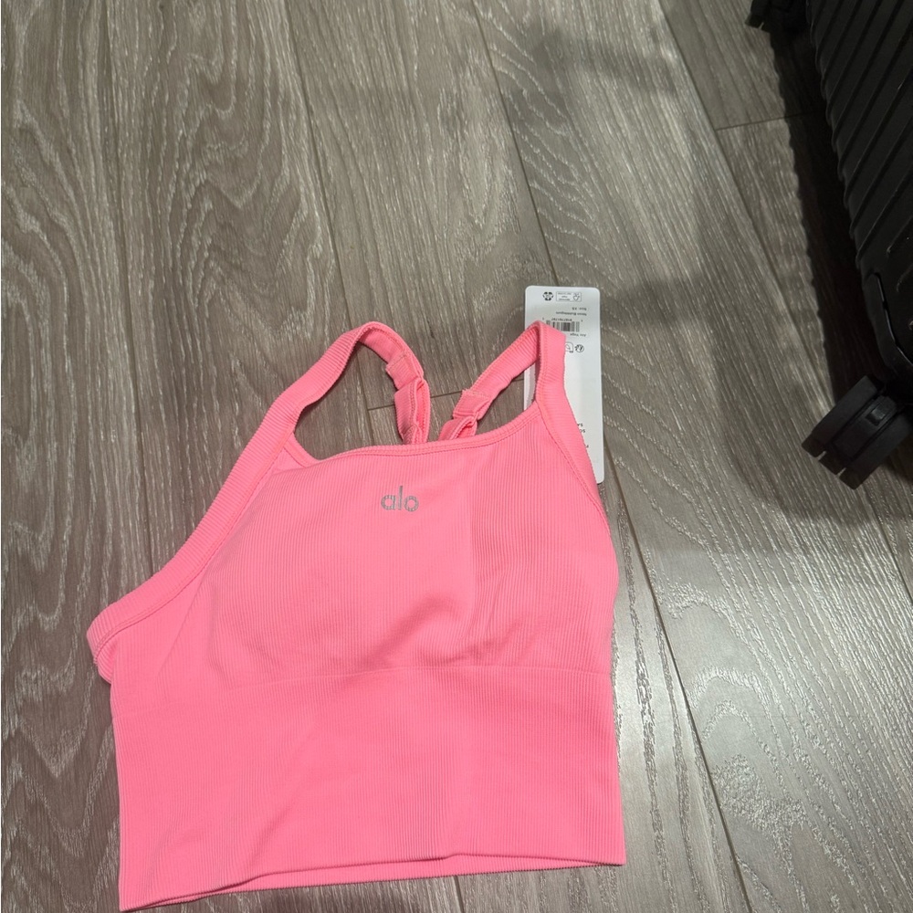 ALO Yoga Neon Bumblegum Pink Sports Tank